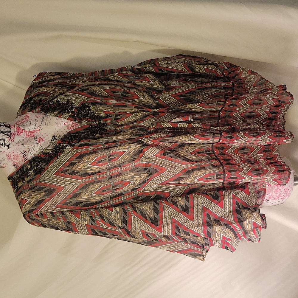 Bandolino Sheer Blouse Size L